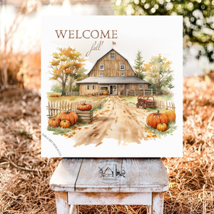 Welcome fall  - őszi vászonkép különböző méretben - otthon & életmód - dekoráció - kép & falikép - táblakép - Meska.hu