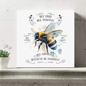 Bee kind, bee positive  - vászonkép különböző méretben, Otthon & Lakás, Dekoráció, Kép & Falikép, Táblakép, , MESKA