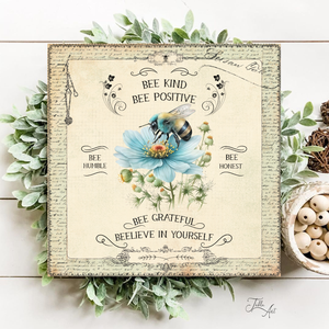 Bee kind, bee positive  - vászonkép különböző méretben, Otthon & Életmód, Dekoráció, Kép & Falikép, Táblakép, , MESKA
