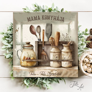 Mama konyhája - telis-tele szeretettel  - vászonkép különböző méretben, Otthon & Életmód, Dekoráció, Kép & Falikép, Táblakép, , MESKA
