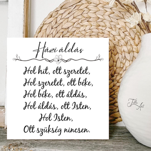 Házi áldás - vászonkép különböző méretben - otthon & életmód - dekoráció - kép & falikép - táblakép - Meska.hu