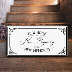 New home, new beginning, new memories - vászonkép különböző méretben - otthon & életmód - dekoráció - kép & falikép - táblakép - Meska.hu