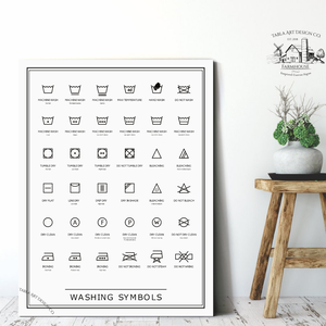 Washing symbols, mosás színbólumai - vászonkép különböző méretben, Otthon & Életmód, Dekoráció, Kép & Falikép, Táblakép, , MESKA