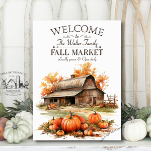 Welcome to the Family Fall Market - családnévvel - őszi vászonkép különböző méretben, Otthon & Életmód, Dekoráció, Kép & Falikép, Táblakép, , MESKA