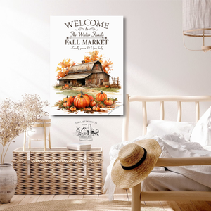 Welcome to the Family Fall Market - családnévvel - őszi vászonkép különböző méretben - otthon & életmód - dekoráció - kép & falikép - táblakép - Meska.hu