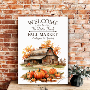 Welcome to the Family Fall Market - családnévvel - őszi vászonkép különböző méretben - otthon & életmód - dekoráció - kép & falikép - táblakép - Meska.hu