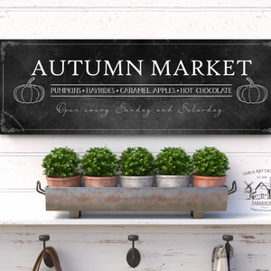 Autumn market - Fekete - őszi vászonkép különböző méretben - otthon & életmód - dekoráció - kép & falikép - táblakép - Meska.hu