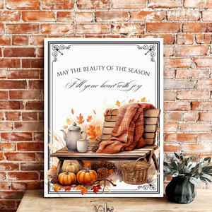 May the beauty of the season fill your heart with joy - őszi vászonkép különböző méretben, Otthon & Életmód, Dekoráció, Kép & Falikép, Táblakép, , MESKA