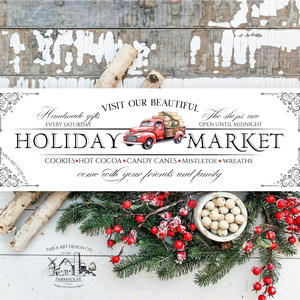 Holiday Market - Karácsonyi vászonkép különböző méretben - otthon & életmód - dekoráció - kép & falikép - táblakép - Meska.hu