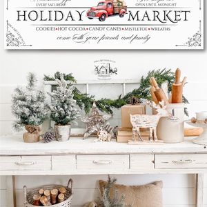 Holiday Market - Karácsonyi vászonkép különböző méretben - otthon & életmód - dekoráció - kép & falikép - táblakép - Meska.hu