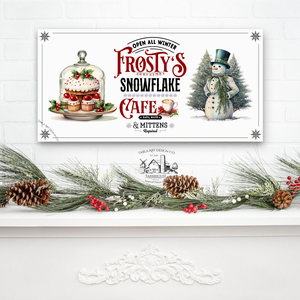 Frosties snowflake cafe - karácsonyi vászonkép különböző méretben, Otthon & Életmód, Dekoráció, Kép & Falikép, Táblakép, , MESKA