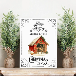 Have yourself a merry little Christmas  - Karácsonyi vászonkép különböző méretben - otthon & életmód - dekoráció - kép & falikép - táblakép - Meska.hu