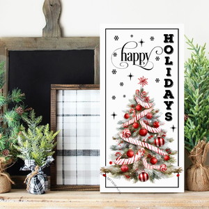 Happy Holidays Karácsonyfa - karácsonyi vászonkép különböző méretben - otthon & életmód - dekoráció - kép & falikép - táblakép - Meska.hu