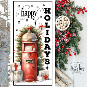 Happy Holidays Levelesláda - karácsonyi vászonkép különböző méretben, Otthon & Életmód, Dekoráció, Kép & Falikép, Táblakép, , MESKA