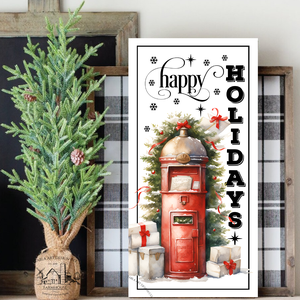 Happy Holidays Levelesláda - karácsonyi vászonkép különböző méretben - otthon & életmód - dekoráció - kép & falikép - táblakép - Meska.hu