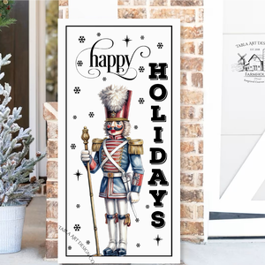 Happy Holidays Diótörő - karácsonyi vászonkép különböző méretben - otthon & életmód - dekoráció - kép & falikép - táblakép - Meska.hu