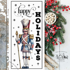 Happy Holidays Diótörő - karácsonyi vászonkép különböző méretben - otthon & életmód - dekoráció - kép & falikép - táblakép - Meska.hu