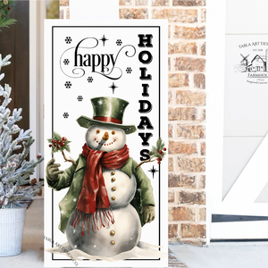 Happy Holidays Hóember - karácsonyi vászonkép különböző méretben, Otthon & Életmód, Dekoráció, Kép & Falikép, Táblakép, , MESKA