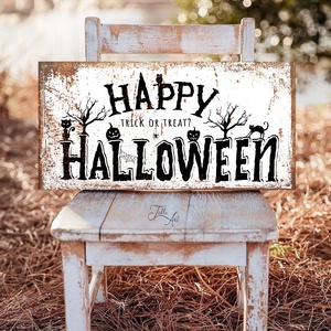Happy Halloween - rozsdás hatás - vászonkép különböző méretben, Otthon & Életmód, Dekoráció, Kép & Falikép, Táblakép, , MESKA