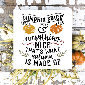Pumpkin spice everything nice - őszi vászonkép különböző méretben - Meska.hu