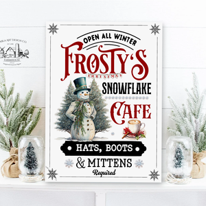 Frosty's Snowflake coffee - karácsonyi vászonkép különböző méretben - otthon & életmód - dekoráció - kép & falikép - táblakép - Meska.hu