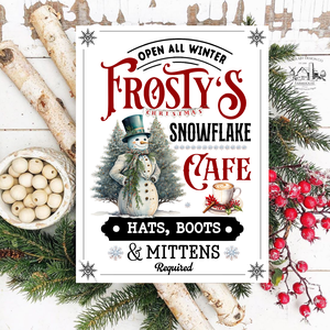 Frosty's Snowflake coffee - karácsonyi vászonkép különböző méretben - otthon & életmód - dekoráció - kép & falikép - táblakép - Meska.hu