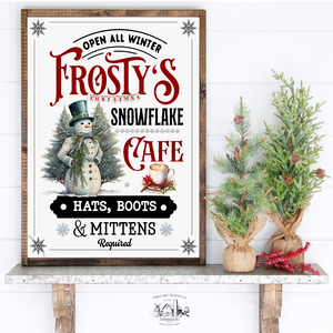 Frosty's Snowflake coffee - karácsonyi vászonkép különböző méretben - otthon & életmód - dekoráció - kép & falikép - táblakép - Meska.hu