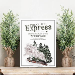 The Claus Express - karácsonyi vászonkép különböző méretben - otthon & életmód - dekoráció - kép & falikép - táblakép - Meska.hu
