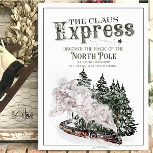 The Claus Express - karácsonyi vászonkép különböző méretben - otthon & életmód - dekoráció - kép & falikép - táblakép - Meska.hu