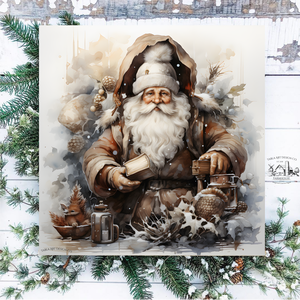 Vintage Santa - karácsonyi vászonkép különböző méretben, Otthon & Életmód, Dekoráció, Kép & Falikép, Táblakép, , MESKA