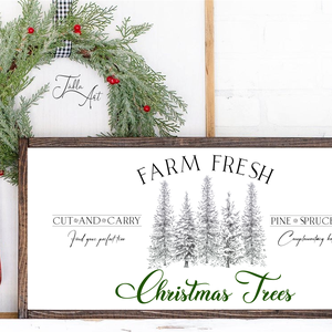 Farm fresh Christmas Trees - vászonkép különböző méretben - otthon & életmód - dekoráció - kép & falikép - táblakép - Meska.hu
