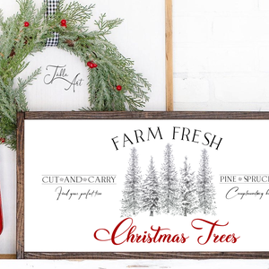 Farm fresh Christmas Trees - vászonkép különböző méretben - otthon & életmód - dekoráció - kép & falikép - táblakép - Meska.hu