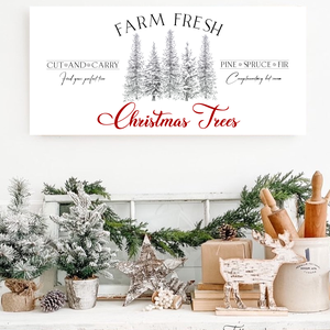 Farm fresh Christmas Trees - vászonkép különböző méretben, Otthon & Életmód, Dekoráció, Kép & Falikép, Táblakép, , MESKA