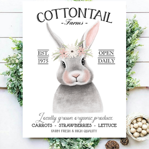 Cottontail Farms 40x30 cm tavaszi, húsvéti fa tábla, Otthon & Életmód, Vallás, Házi áldás, Famegmunkálás, Festett tárgyak, MESKA