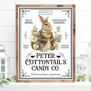 Peter Cottontail Candy Co. - We have sweets for every bunny - húsvéti, tavaszi vászonkép különböző méretben - otthon & lakás - dekoráció - kép & falikép - táblakép - Meska.hu