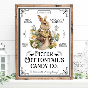 Peter Cottontail Candy Co. - We have sweets for every bunny - húsvéti, tavaszi vászonkép különböző méretben - otthon & életmód - dekoráció - kép & falikép - táblakép - Meska.hu