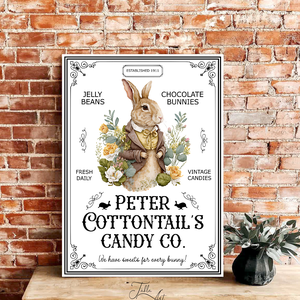 Peter Cottontail Candy Co. - We have sweets for every bunny - húsvéti, tavaszi vászonkép különböző méretben - otthon & életmód - dekoráció - kép & falikép - táblakép - Meska.hu
