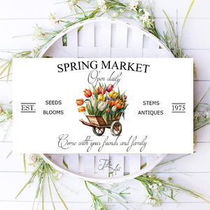 Spring market - pipacsok - tavaszi, húsvéti vászonkép különböző méretben, Otthon & Lakás, Dekoráció, Kép & Falikép, Táblakép, , MESKA