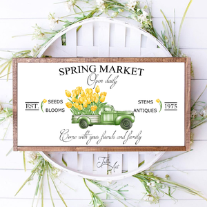 Spring market - sárga tulipánok - tavaszi, húsvéti vászonkép különböző méretben - otthon & lakás - dekoráció - kép & falikép - táblakép - Meska.hu