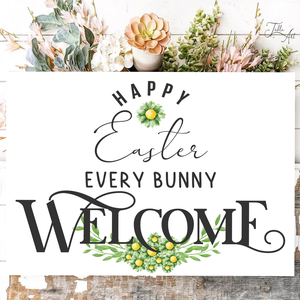 Every bunny welcome - húsvéti, tavaszi vászonkép különböző méretben - otthon & lakás - dekoráció - kép & falikép - táblakép - Meska.hu