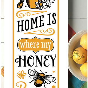 Home is where my honey bee - vászonkép különböző méretben, Otthon & Lakás, Dekoráció, Kép & Falikép, Táblakép, , MESKA