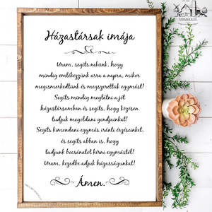 Házastársak imája - vászonkép különböző méretben - otthon & életmód - dekoráció - kép & falikép - táblakép - Meska.hu