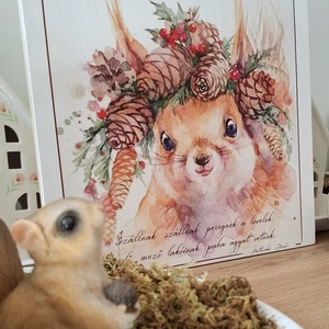 Szállnak, szállnak, peregnek a levelek 30x30 cm fa tábla, őszi dekoráció - Meska.hu
