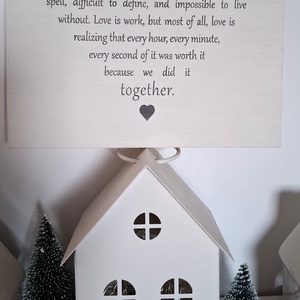 LOve isn't 25x25 cm fa tábla, kopott hatás - otthon & életmód - dekoráció - kép & falikép - táblakép - Meska.hu