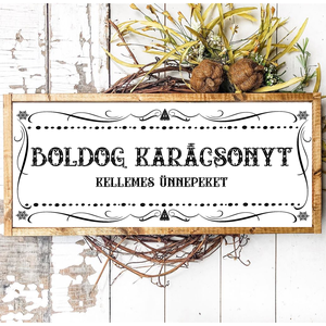 Boldog karácsonyt - Karácsonyi vászonkép különböző méretben - Meska.hu