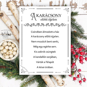 A karácsony előtti éjjelen - karácsonyi vászonkép különböző méretben - Meska.hu