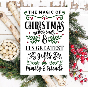 The magic of Christmas - téli, karácsonyi faldekoráció - vászonkép tekercs, 30x20 cm - Meska.hu