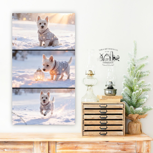 Havas vászonkép kedvenceddel 50x28 cm  - otthon & életmód - dekoráció - kép & falikép - táblakép - Meska.hu