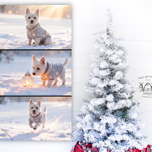 Havas vászonkép kedvenceddel 50x28 cm  - otthon & életmód - dekoráció - kép & falikép - táblakép - Meska.hu