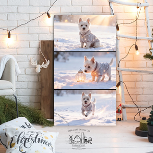 Havas vászonkép kedvenceddel 50x28 cm  - Meska.hu